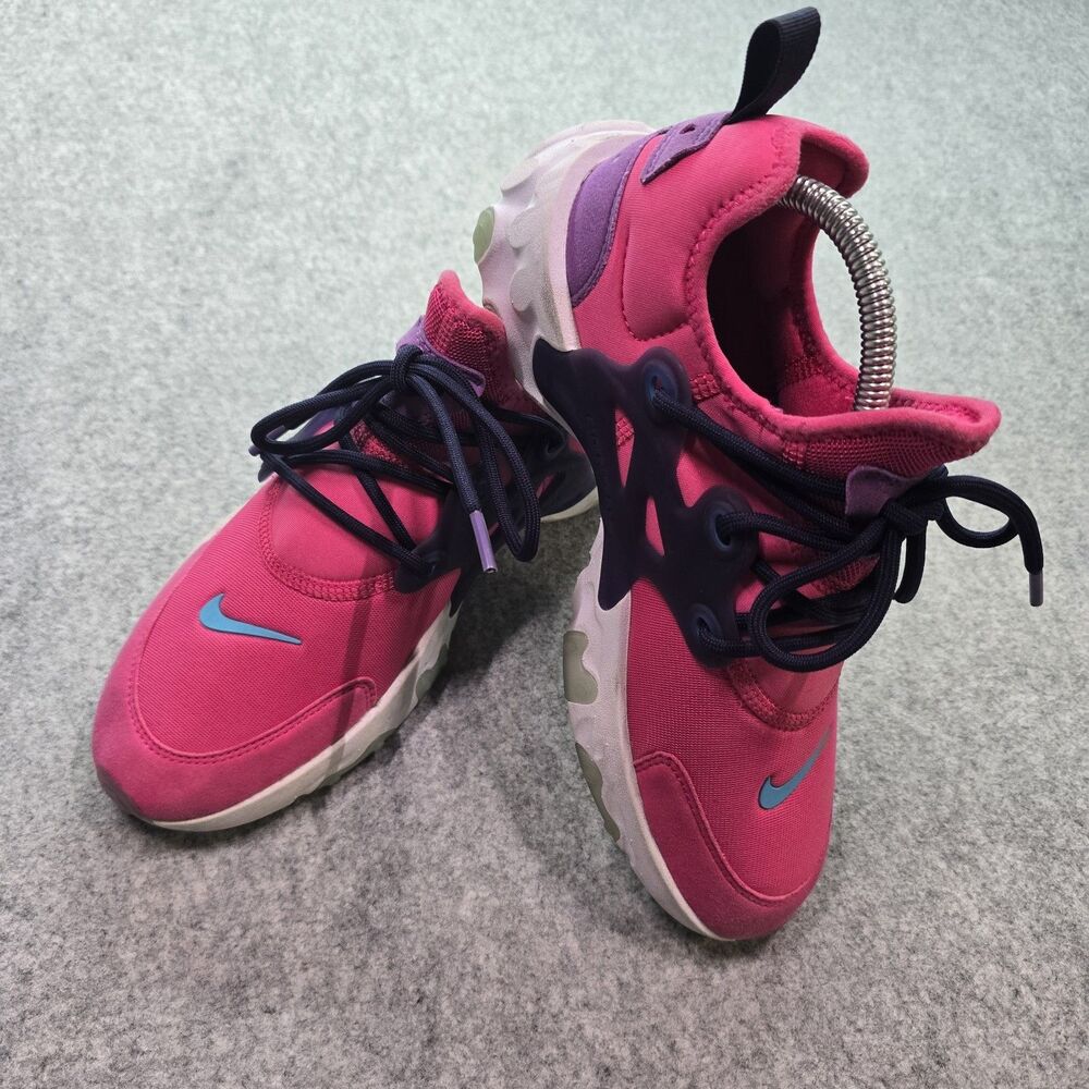 Nike React Presto BQ4002-600 Women's Size 6.5 Pink Purple Running Shoes Sneakers